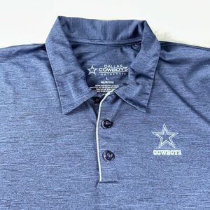 Dallas Cowboys Mens SS Polo Shirt Blue Dallas Cowboys Authentics Large